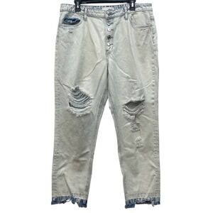 VERVET Emma High Waist‎ Rigid Straight Leg Destructed M
